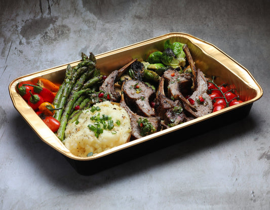Grilled lamb rack